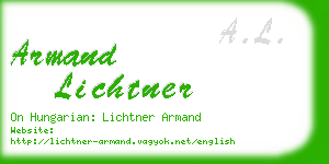 armand lichtner business card